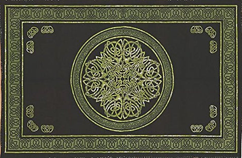 Celtic Circular Knot Tapestry - Green, Full