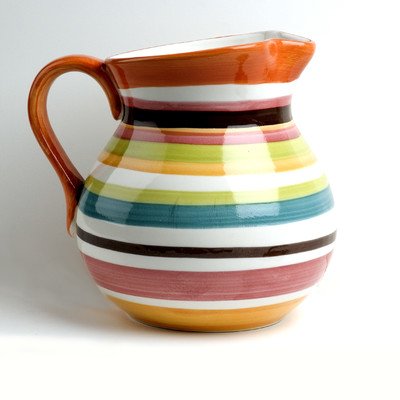 Pitcher, Multi Stripe 8.5”