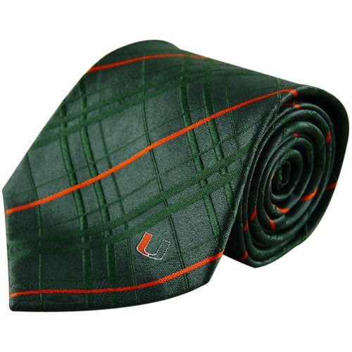 Miami Hurricanes Tie Oxford Woven Silk