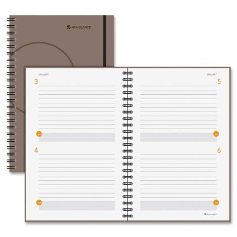 At-a-glance Planning Notebook Two Day Per Page Gray 6" X 9"