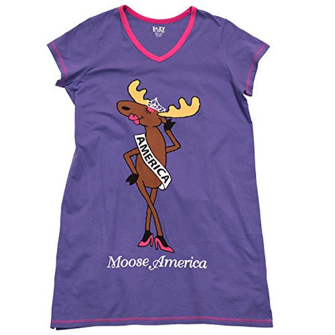 Moose America-Moose V-Neck Nightshirt by LazyOne