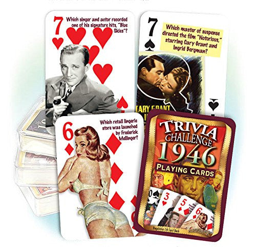1946 Trivia Playing Cards, 70th Birthday or 70th Anniversary Gift