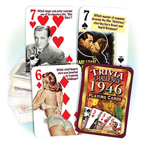 1946 Trivia Playing Cards, 70th Birthday or 70th Anniversary Gift