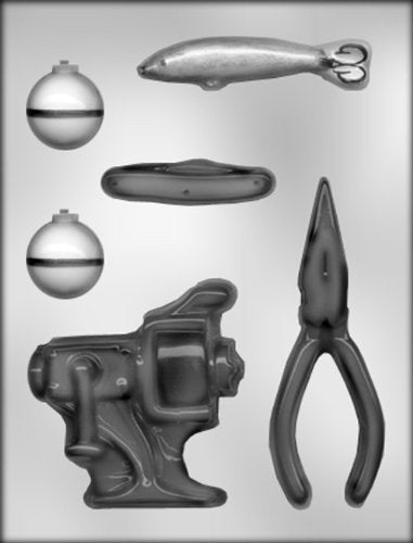 Fishing Tackle Assortment Chocolate Mold