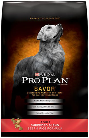 Dry Dog Food, Pro Plan Savor Shredded Beef and Rice, 6 lb.