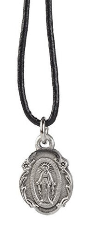Pewter Miraculous 18" Cord & Card