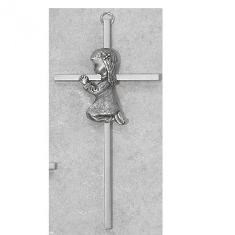 6" Silver Girl Cross