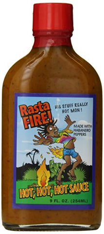 Rasta Fire Hot Hot Hot Sauce, 9 Ounce