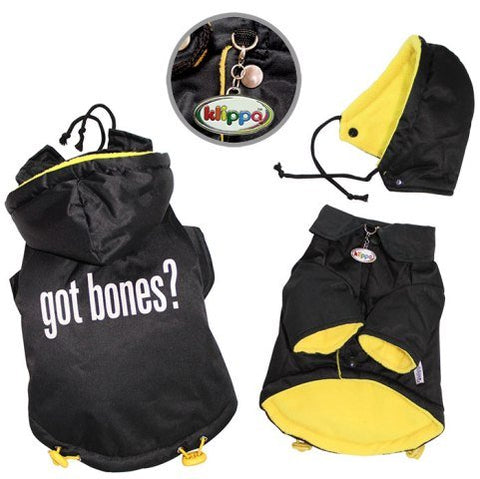 Got Bones? Thick Coat with Detachable Hood, S