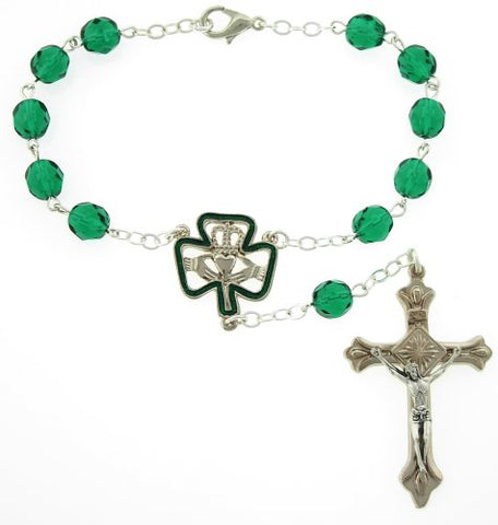 7mm Irish Auto Rosary/Carded,