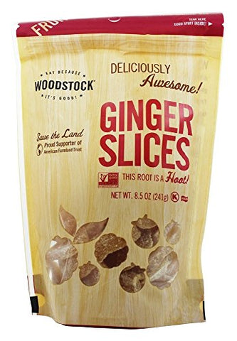 WOODSTOCK Commodities - Natural Ginger Slices, Unsulphured 8.5oz
