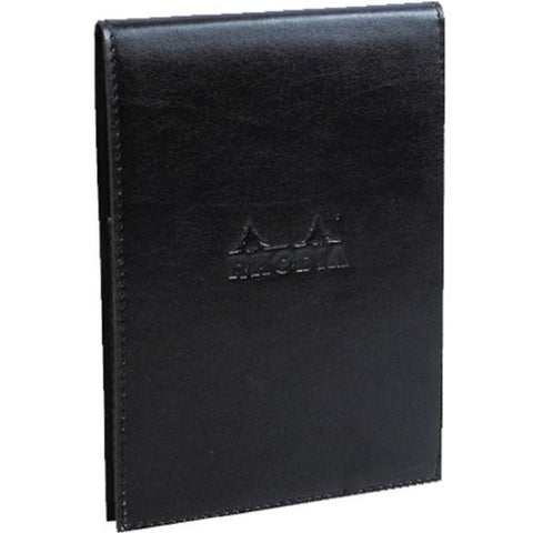 Rhodia Pad Holder Black with Orange Graph Pad, 4 ½ x 6 ¼