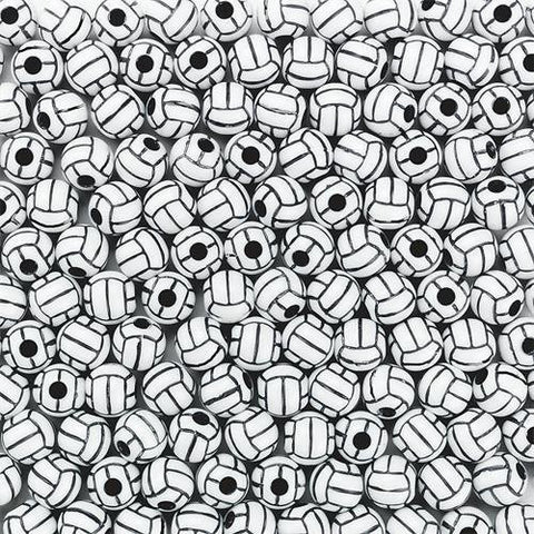 Volleyball Beads, 12mm (Bag of 144)