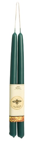 100% Pure Beeswax Taper - Standard 12" x 7/8", Forest