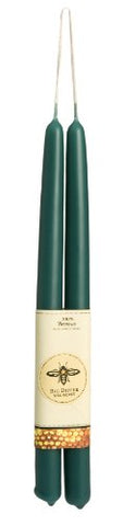 100% Pure Beeswax Taper - Standard 12" x 7/8", Forest