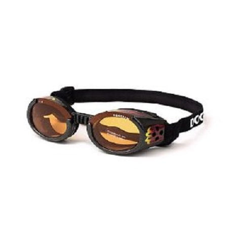 Doggles ILS with Racing Flames with Orange Lens - Medium
