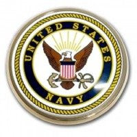 Navy Chrome Auto Emblem (Seal)