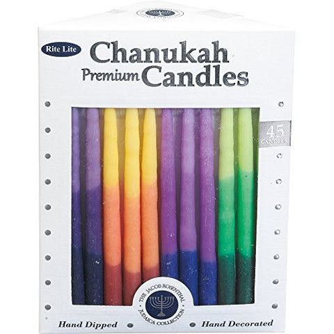 Premium Chanukah Candles - Tri-Color