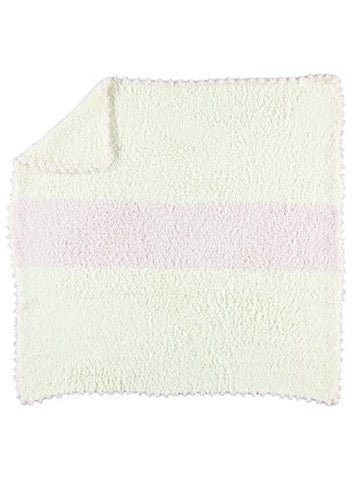 CozyChic Striped Receiving Blanket - Cream/Pink, 30" X 32"