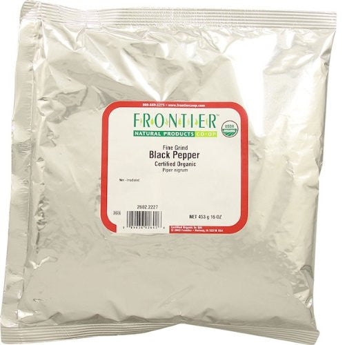 Bulk Pepper, Black Fine Grind, ORGANIC, 1 lb. package