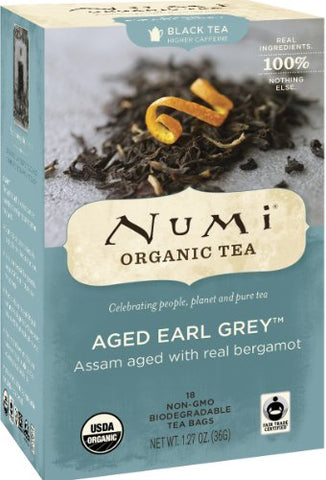 Numi Black Teas Aged Earl Grey FT At least 95% Organic 18 Bags