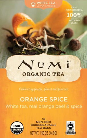 Numi® Organic Orange Spice White Tea, 16/Bx