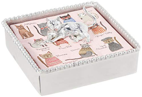 Cat Beaded Napkin Box