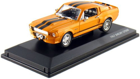 Yatming Road Signature - Shelby GT500 Hard Top (1967, 1/43 scale diecast model car, Orange w/ Black Stripes)