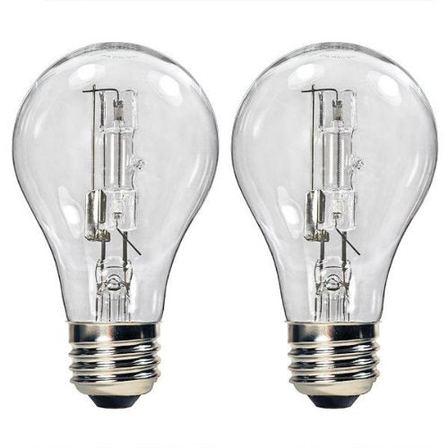 53W A19 CLEAR E26 120V ECO 2PK