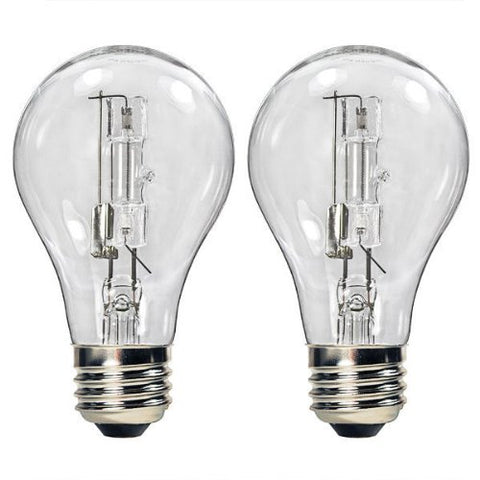 53W A19 CLEAR E26 120V ECO 2PK