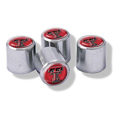 Auto Accessory, Valve Stem Caps, Chromed Plastic, 3/4" x 3/4" x 3/4", Texas Tech, 4 pcs/set (not in pricelist)