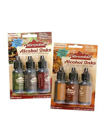 Adirondack Brights Alcohol Ink .5oz 3/Pkg - Dockside Picnic-Watermln/Citrus/Sailboat