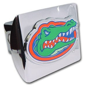 Florida (Gator Head with color) Shiny Chrome Hitch Cover