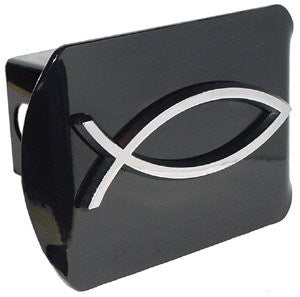 Christian Fish Black Hitch Cover