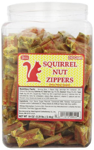 Squirrel Nut Zippers Tub: 240 Pieces
