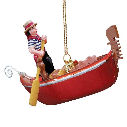 NOBLE GEMS GLASS GONDOLA ORNAMENT