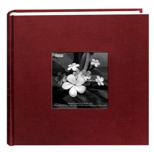 **Silk Fabric Frame Bi-Directional Memo Album, Cranberry