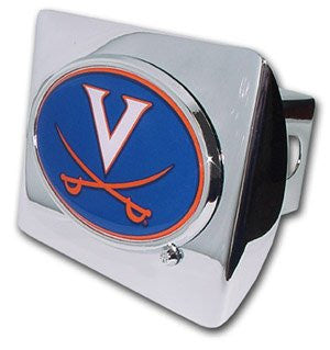 Virginia (with color) Shiny Chrome Hitch Cover