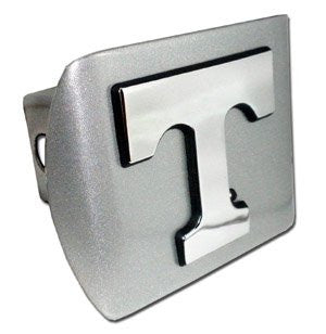 Tennessee (Chrome “T”) Brushed Chrome Hitch Cover