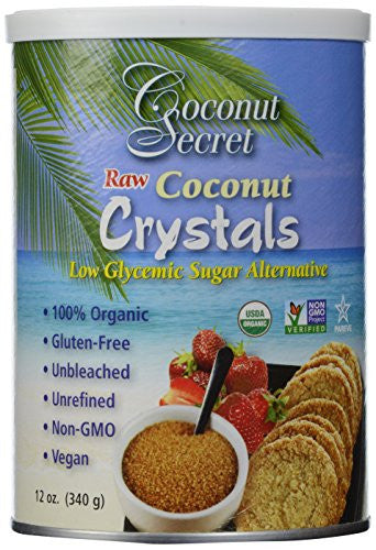 COCONUT SECRET Raw Coconut Crystals 100% Organic 12/12 OZ