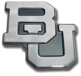 Baylor University Chrome Auto Emblem (“BU” Open)