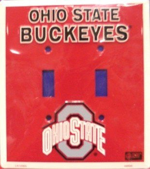 Collegiate Double Light Switch Plate Ohio State Buckeyes