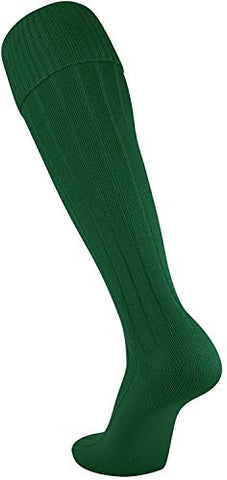 Euro, Solid Color, Over-Calf, Heel/Toe, Dark Green, Large