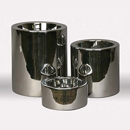 Unleashed Life High-Rise Nickel Dog Bowls, Small