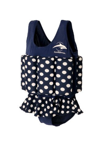 Floatsuits - 4-5 years Navy Polka Dot