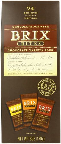 Brix Bites Assorted, 24 pieces of Dark, Extra Dark and Milk 558906