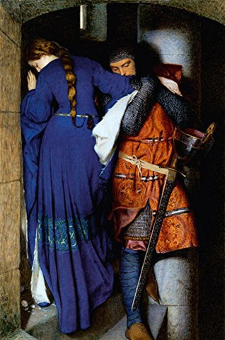 Meeting on the Turret Stairs, Sir Frederick William Burton 24x36 inches, Poster