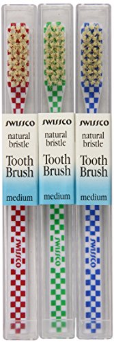 T/Brush Checks Natural Bristle Medium, Assorted Colors