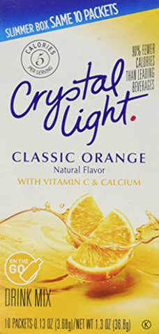 Crystal Light On The Go Classic Orange 10 Count 1.3 Oz