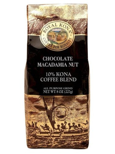 10% Kona Coffee Blends - Royal Kona Chocolate Macadamia (8oz) (APG)